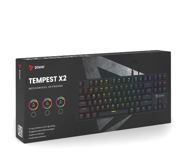 Savio Tempest X2 Outemu Brown Czarny