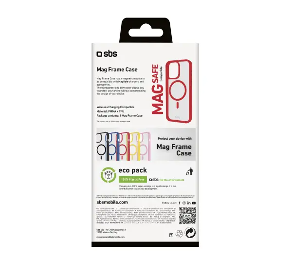 SBS Mag Frame TEMAGCOLIP1661PR do iPhone 16 Pro Czerwony