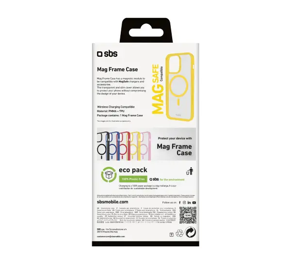 SBS Mag Frame TEMAGCOLIP1667PY do iPhone 16 Pro Max Żółty