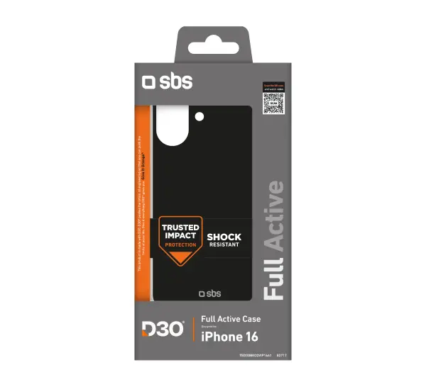 SBS D3O do iPhone 16 Czarny