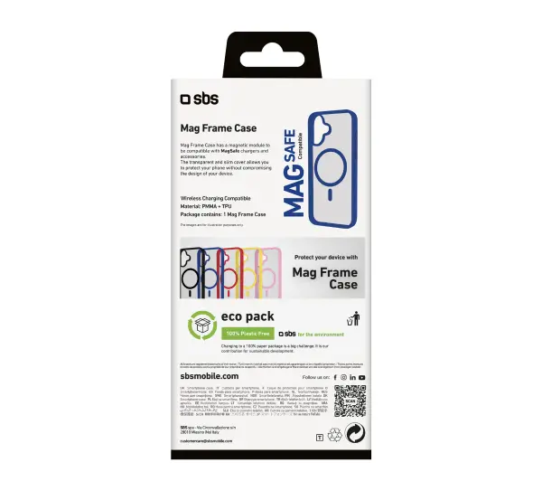 SBS Mag Frame TEMAGCOLIP1667B do iPhone 16 Plus Niebieski