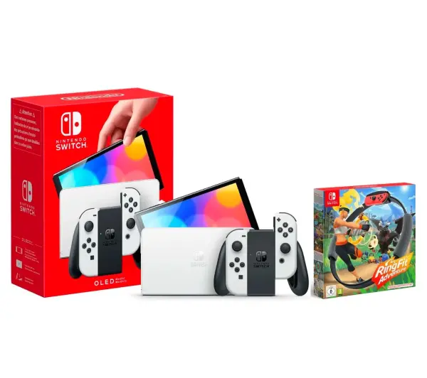 Nintendo Switch OLED Biały + Ring Fit Adventure