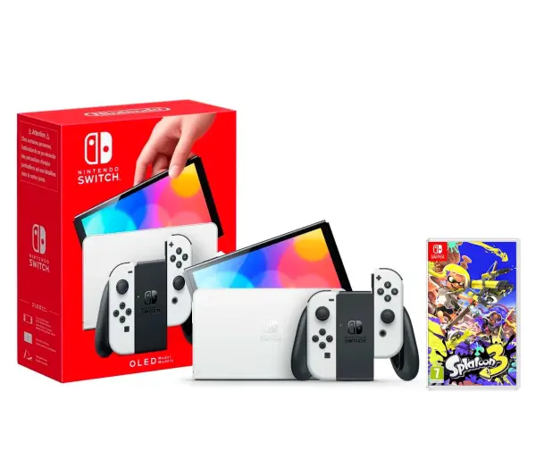 Nintendo Switch OLED Biały + Splatoon 3