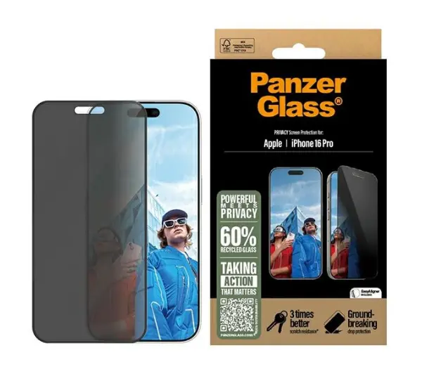 PanzerGlass Privacy Screen Protector do iPhone 16 Pro