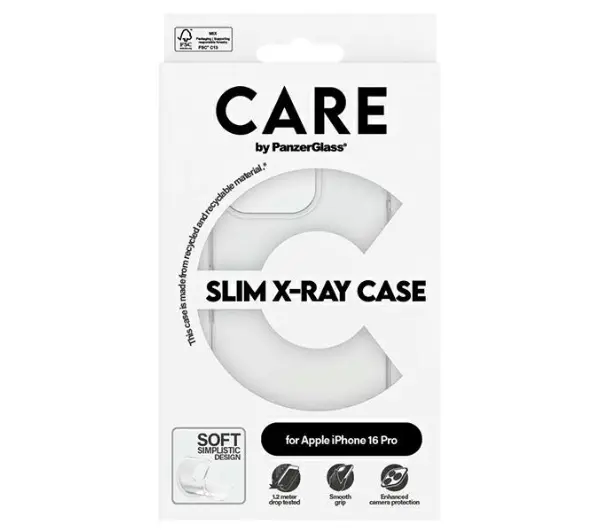 PanzerGlass Slim X-Ray do iPhone 16 Pro Przezroczysty