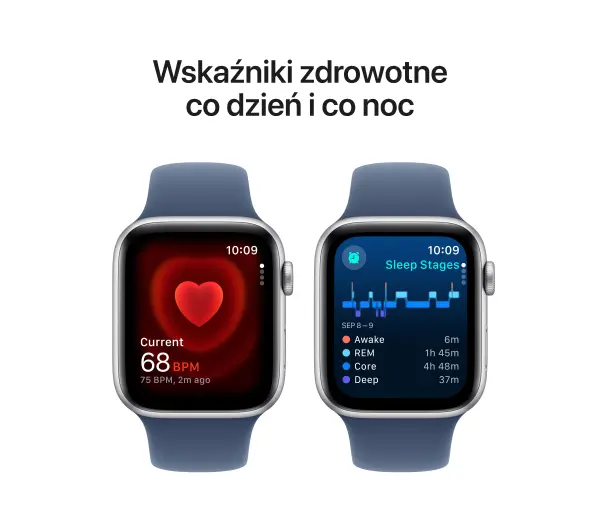 Apple Watch SE GPS + Cellular koperta 40mm aluminium srebrny pasek sportowy denim M/L - Kup na Raty - RRSO 0%
