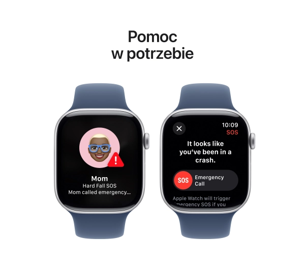 Apple Watch Series 10 GPS AI + Cellular AI koperta 46mm aluminium srebrne pasek sportowy denim M/L - Kup na Raty - RRSO 0%