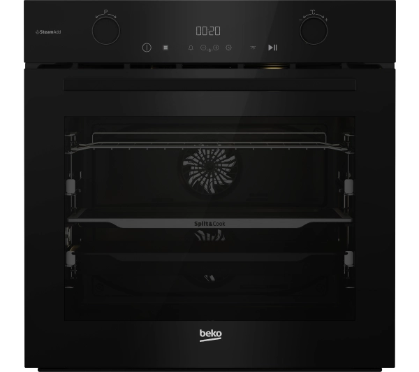 Piekarniki do zabudowy - Beko BCBVMS17400KSBS bPro500 Split&Cook SteamAdd Termoobieg Czarny