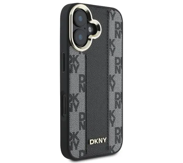 DKNY Checkered Pattern MagSafe do iPhone 16 Plus Czarny