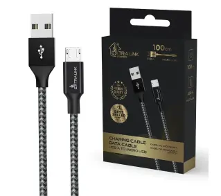 Extralink USB-A to microUSB 1m 15W Czarny
