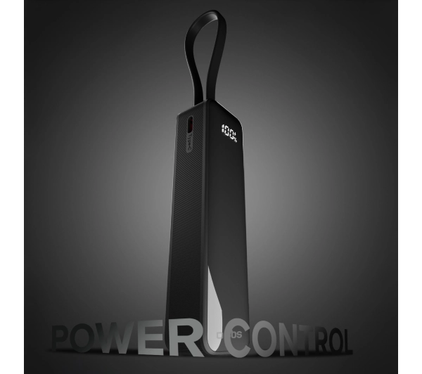 SBS TEBB5000LCDTCK 5000mAh 10W Wbudowany kabel USB-C Czarny