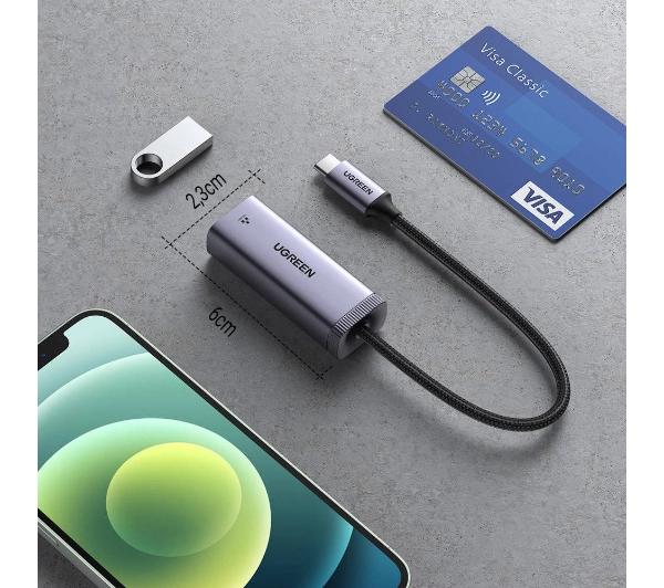 UGREEN CM483 USB-C do RJ45 Szary