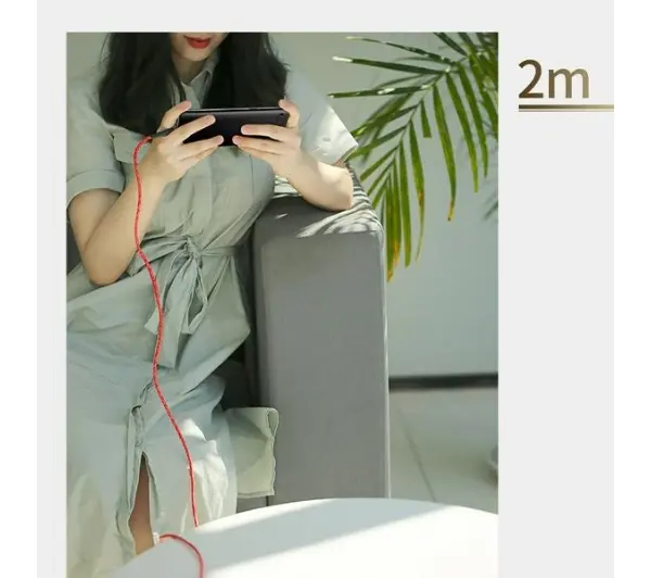 USAMS USB do microUSB 2m 2A Fast Charge Czerwony