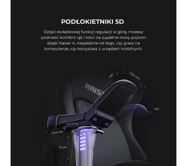 Anda Seat Kaiser 4 L Gamingowy do 120kg Tkanina Czarny - Kup na Raty - RRSO 0%