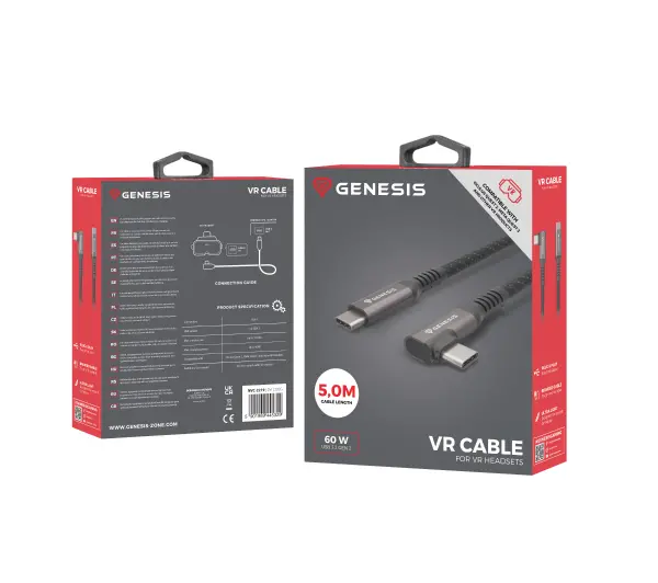 Genesis NVC-2219 USB 3.2 Typ C 5m Czarny