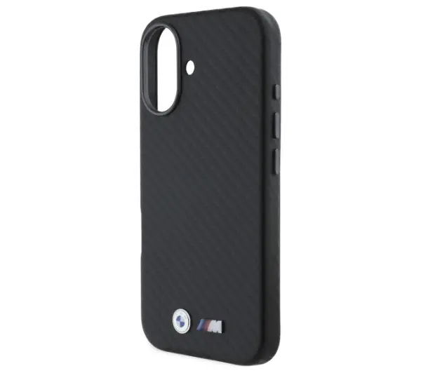 BMW Carbon Wrapped Metal do iPhone 16 Czarny