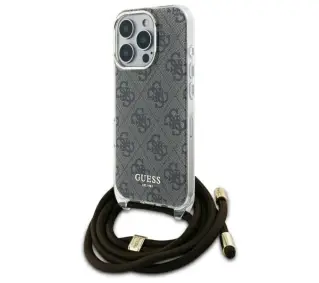 Guess Crossbody Cord 4G Print do iPhone 16 Pro Brązowy