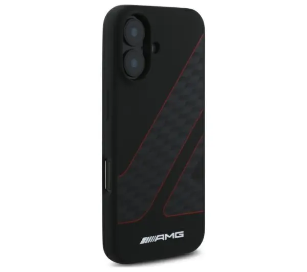 Mercedes-Benz Checkered Flag Pattern MagSafe do iPhone 16 Czarny