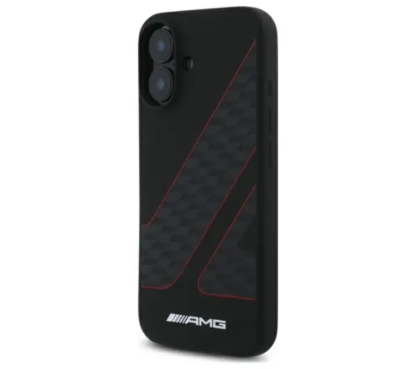 Mercedes-Benz Checkered Flag Pattern MagSafe do iPhone 16 Czarny