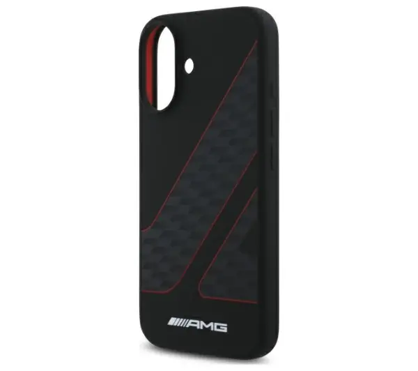 Mercedes-Benz Checkered Flag Pattern MagSafe do iPhone 16 Czarny
