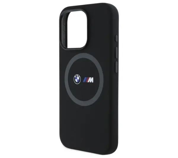 BMW M Silicone Printed Ring MagSafe iPhone 16 Pro Max Czarny