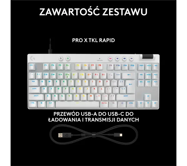 Logitech Pro X TKL Rapid Biały - Kup na Raty - RRSO 0%