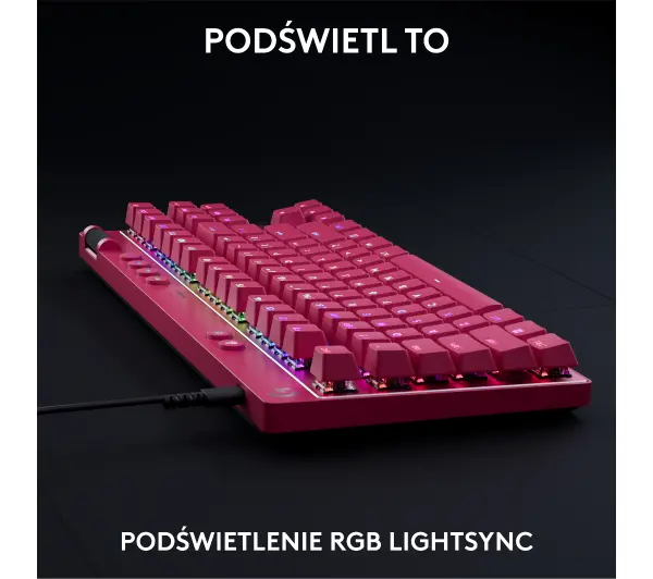Logitech Pro X TKL Rapid Różowy - Kup na Raty - RRSO 0%