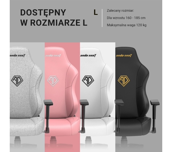 Anda Seat Phantom 3 L Gamingowy do 120kg Tkanina Ciemnoszary - Kup na Raty - RRSO 0%
