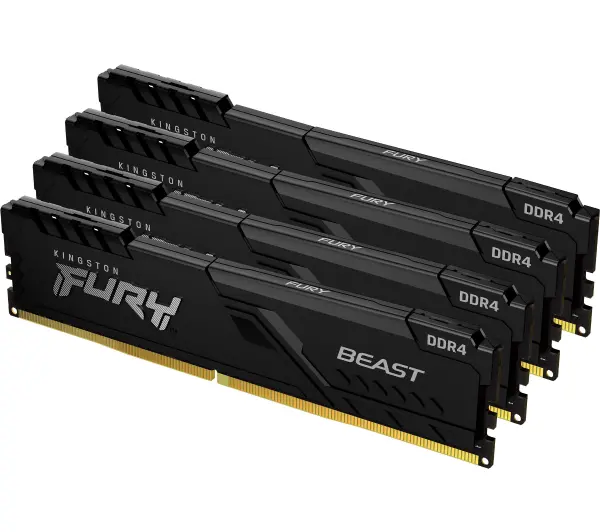 Kingston FURY Beast DDR4 128GB (4 x 32GB) 3600 CL18 Czarny