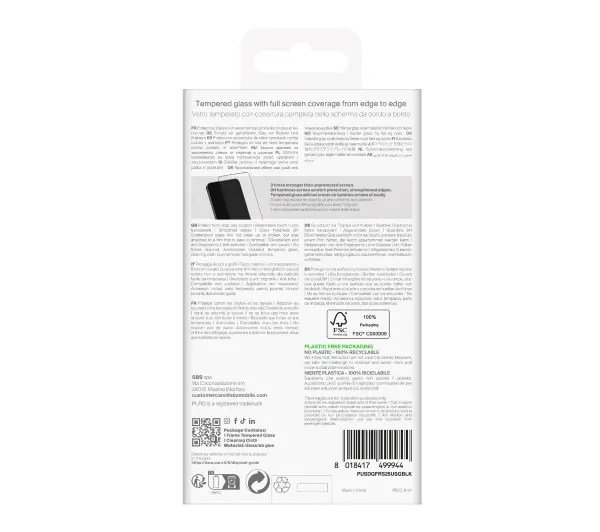 Puro Frame Tempered Glass do Galaxy S25 Ultra Czarny