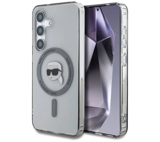 Karl Lagerfeld Button Karl Head Printed Logo MagSafe do Galaxy S25 Czarny