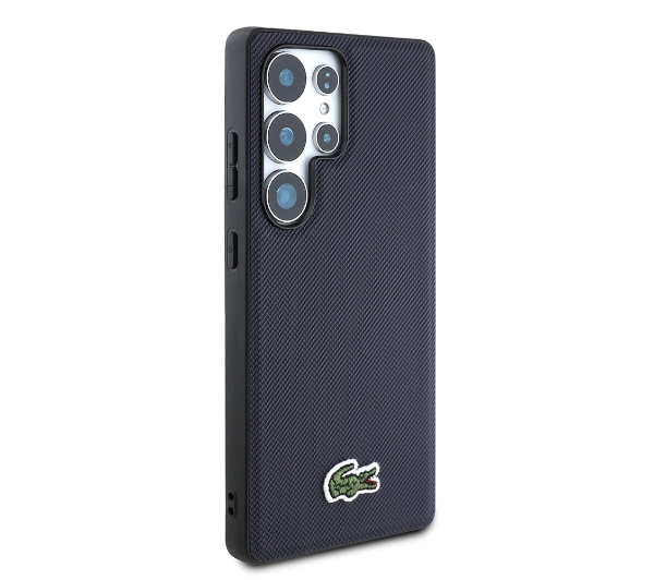 Lacoste Iconic Petit Pique Woven Logo MagSafe do Galaxy S25 Ultra Granatowy