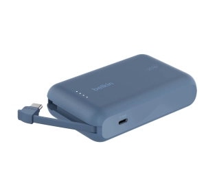 Belkin BPB021HQBL 10000mAh, 20W, Wbudowany kabel USB-C, Niebieski