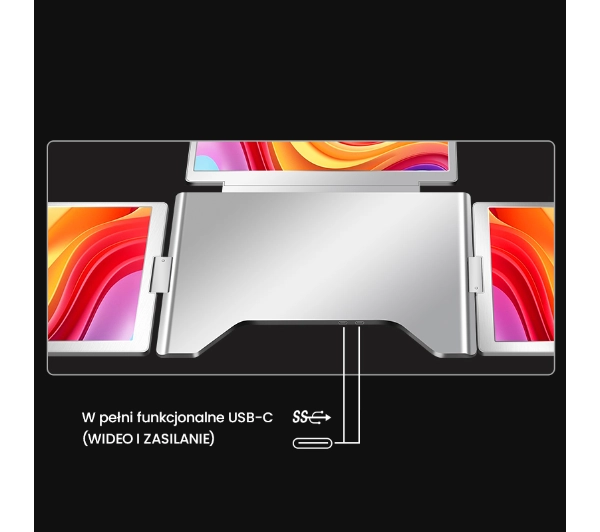 Extralink Smart Life S780 3-Screen 14" Full HD IPS 50Hz do laptopa 12" do 18,5" - Kup na Raty - RRSO 0%
