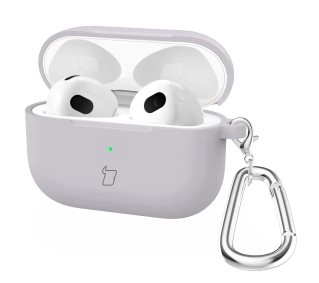 Bizon Case Headphone Silicone do AirPods 4 Jasnofioletowy