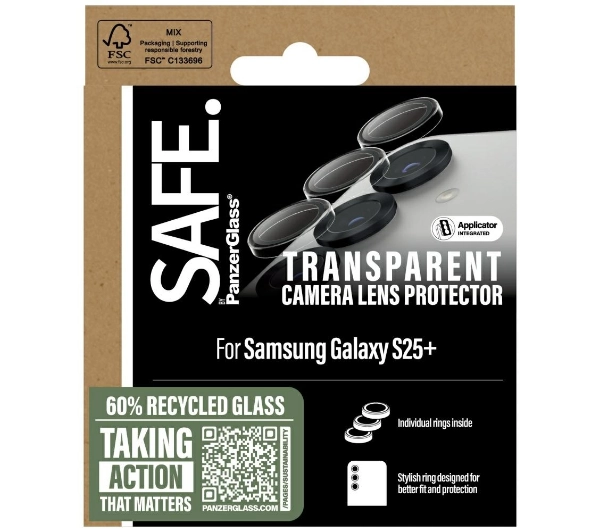 PanzerGlass SAFE by Rings Lens Protector do Galaxy S25 Plus Przezroczysty