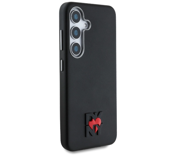 DKNY Leather Heart of NY do Galaxy S25 Czarny