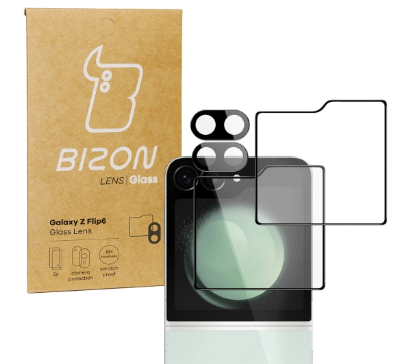 Bizon na aparat + szkło na ekran zewnętrzny Lens do Galaxy Z Flip6