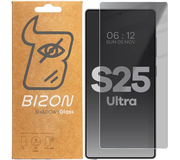 Bizon prywatyzujące Clear Shadow do Galaxy S25 Ultra Przyciemniane