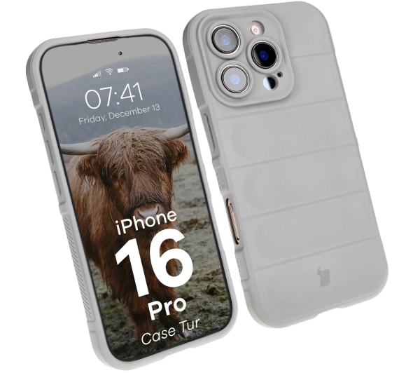 Bizon Tur do iPhone 16 Pro Light Grey
