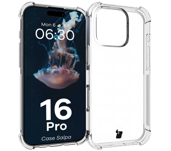 Bizon Elastyczne Salpa do iPhone 16 Pro Przezroczysty