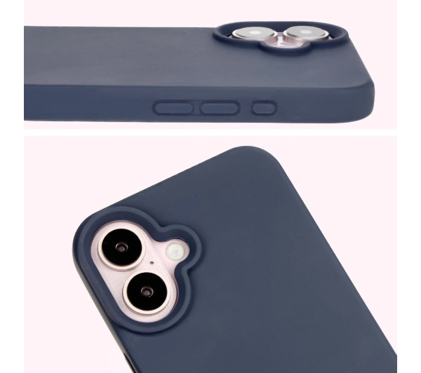 Bizon Silikonowe Soft do iPhone 16 Plus Ciemno-niebieski
