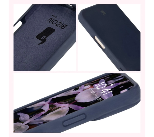 Bizon Silikonowe Soft do iPhone 16 Plus Ciemno-niebieski