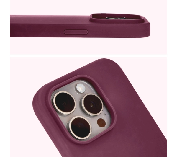 Bizon Silikonowe Soft do iPhone 14 Pro Ciemno-fioletowy