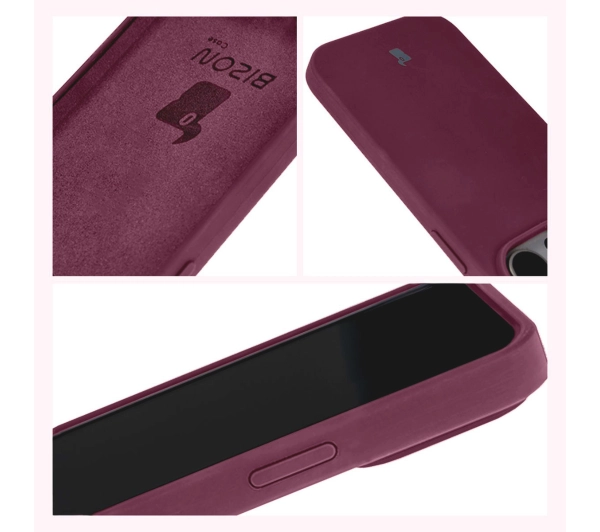 Bizon Silikonowe Soft do iPhone 14 Pro Ciemno-fioletowy