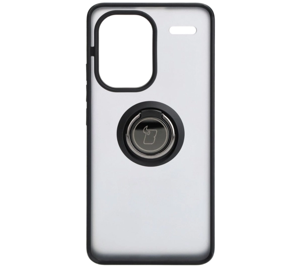 Bizon z uchwytem na palec Hybrid Ring do Xiaomi Redmi Note 13 Pro+ 5G Przydymione z czarną ramką