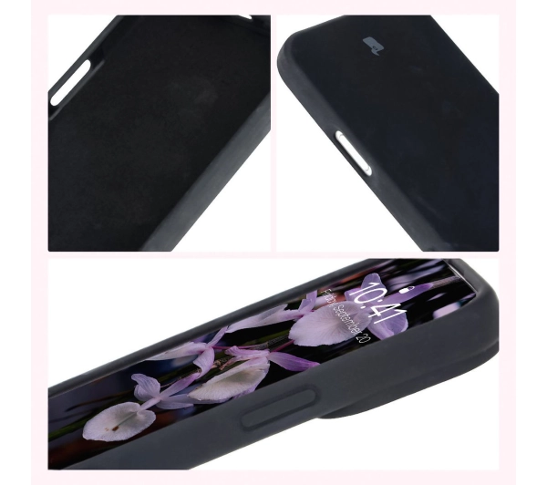 Bizon Silikonowe Soft do iPhone 16 Pro Czarny