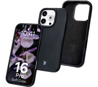 Bizon Silikonowe Soft do iPhone 16 Pro Czarny