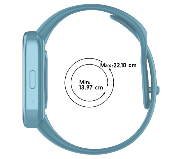 Bizon Strap Watch Dots do Xiaomi Redmi Watch 3 Active Błękitny