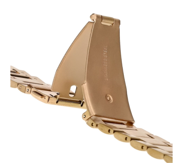 Bizon ze stali nierdzewnej Aura do Apple Watch 49/46/45/44/42mm Różowo-złoty